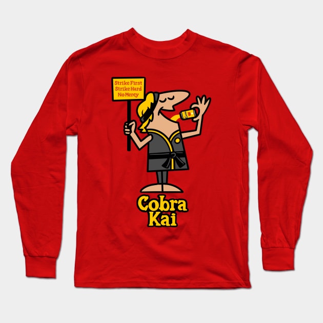 Cobra Kai Pizza Long Sleeve T-Shirt by harebrained